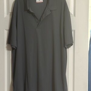 Mens Grand Slam Performance Charcoal Short Sleeve Polo Shirt XXL